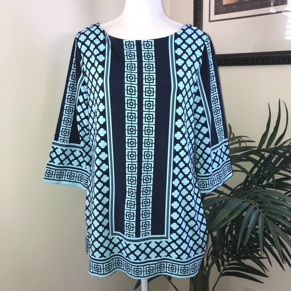 2/$15 Charter Club Stretch Jersey Long Tunic Top L - Picture 1 of 5